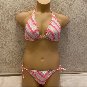 Victoria's Secret Multicolor Chevron Striped Bikini